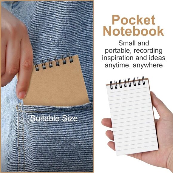 Memo Pads 24 packs, Small 3x5 Spiral Notepads, Office Style Mini Notebook, Small - Picture 6 of 9